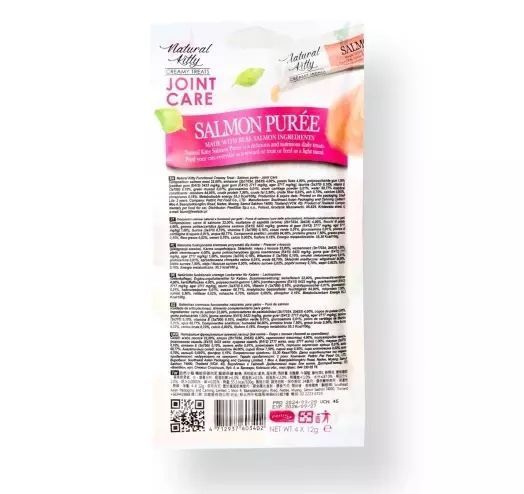 Natural Kitty Functional Creamy Treat Salmon Puree Joint Care &ndash; Пюре з лосося (догляд за суглобами), 4х12 SNK24012 фото