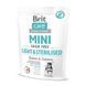 Brit Care Dog Grain Free Mini Light Sterilised сухий корм для дорослих собак дрібних порід, з кроликом та лососем, уп. 400 г 170786/1074 фото 1