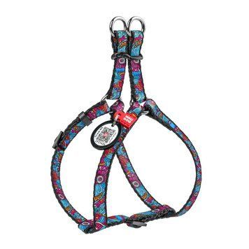 Collar WAUDOG Nylon з QR-паспортом Шлея для собак, малюнок "Літо", пластиковий фастекс, Ш 10 мм, Довж. 28-40 см 5256 фото