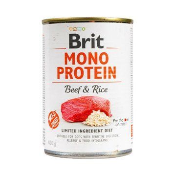 Brit Care Monoprotein Beef&Rice вологий конс. корм для собак з яловичиною та рисом, 400 г 100832/100054/9735 фото