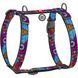 Collar WAUDOG Nylon QR-паспорт шлея для собак анатомічна Н-подібна малюнок "Літо", пластиковий фастекс, M Ш 20 мм, А 40-70, В 50-80 5574 фото 1