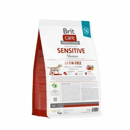 Brit Care Dog Sensitive Сухий корм для дорослих собак з чутливим травленням, з олениною, уп. 3 кг 172209 фото