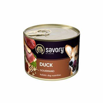 Savory Dog Gourmand Duck Корм вологий паштет для дорослих собак усіх порід з качкою 200 г 30464 фото