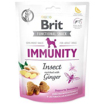 Brit Care Functional Snack Immunity Ласощі для собак для підтримки імунітету з комахами та імбиром 150 г 111421/9970 фото