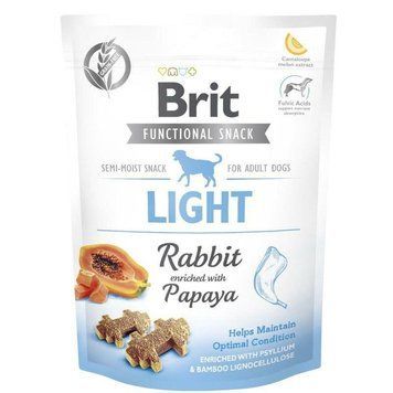Brit Care Functional Snack Light Ласощі для собак для контролю ваги з кроликом та папаєю 150 г 111419/9956 фото