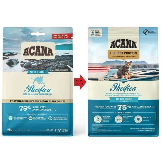 Acana Pacifica Cat Сухий корм з оселедцем, макреллю та хеком для котів різного віку, уп.1,8 кг a64118 фото
