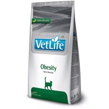 Farmina кет сухий Vet Life Obesity дієт. харчування, для зниження зайвої ваги, 400 г 163 593 фото
