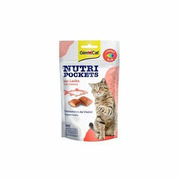 GimCat Nutri Pockets Вітамінні ласощі для котів для зміцнення імунної системи та здоров&rsquo;я з лососем Омега 3/6 60 г G-419299/400730 фото