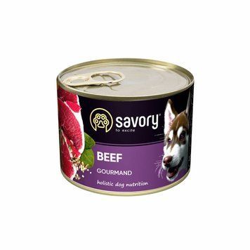 Savory Dog Gourmand Beef Корм вологий паштет для дорослих собак усіх порід з яловичиною 200 г 30426 фото