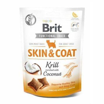 Brit Care Functional Snack Skin and Coat Ласощі для собак для здорової шкіри та шерсті з крилем та кокосом 150 г 111420/9963 фото