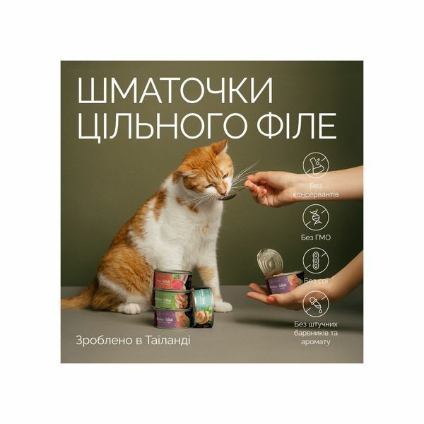 Savory Chicken Fillets rich in Shrimp in Jelly for Adult Cats Корм вологий філе курки з креветками в желе для дорослих котів, 70 г 20994 фото