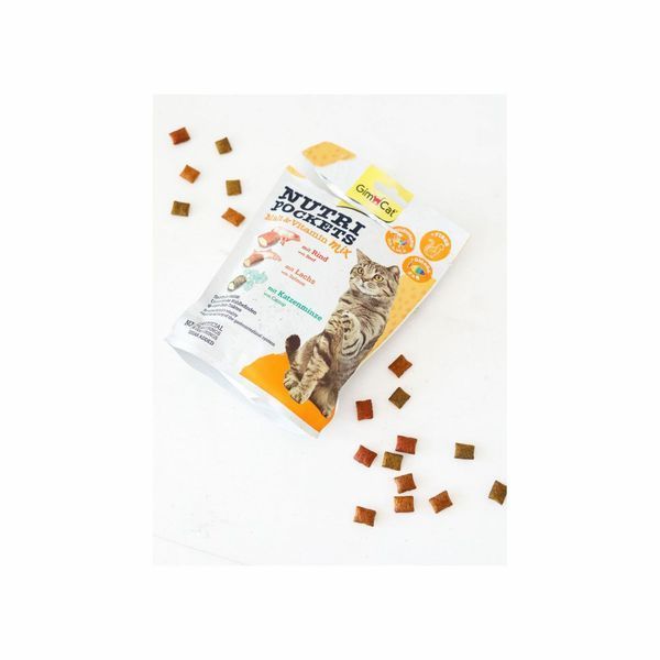 GimCat Nutri Pockets Вітамінні ласощі для котів для зміцнення імунітету мультивітамін мікс 150 г G-419251/400693/419169 фото