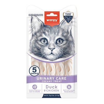 Wanpy Functional Creamy Lickable Treat Urinary Care Урінарі рідкі ласощі функціональні для котів з СКХ 14х5 RAC-69 фото