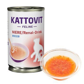 Kattovit Veterinary Niere Renal Drink КАТТОВІТ РЕНАЛ КАЧКА дієтичний напій для котів із захворюваннями нирок, банка 135мл 77360 фото
