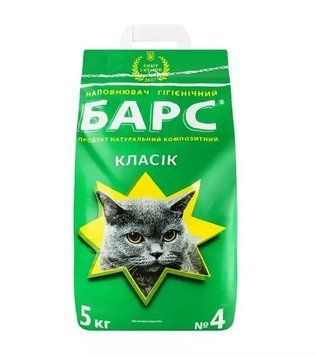 Барс N%4 Класік Наповнювач бентонітовий без ароматизатора 5 кг 102521 фото