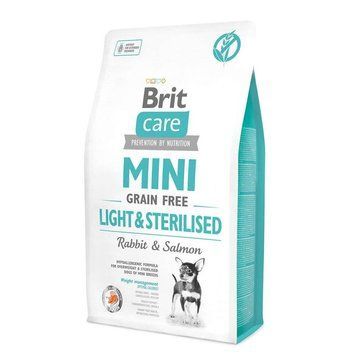 Brit Care Dog Grain Free Mini Light Sterilised сухий корм для дорослих собак дрібних порід, з кроликом та лососем, уп. 2кг 170785/1067 фото