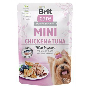 Brit Care філе Курки та Тунця в соусі, вологий корм для Собак, 85 г 100912/100217/4425 фото