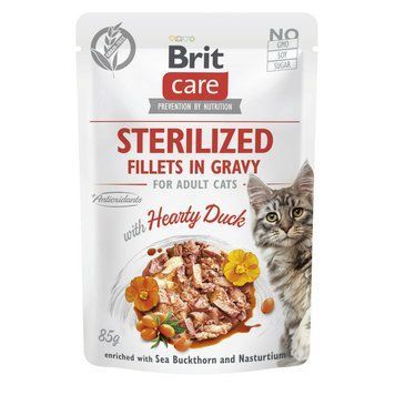 Brit Care Sterilized Fillets in Gravy Hearty Duck Корм вологий д/стерилізованих котів філе в соусі качка 85 г 101043 фото
