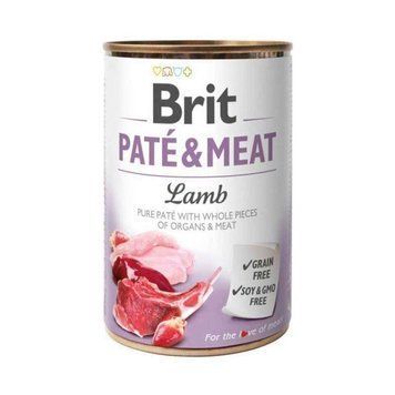 Brit Pate Meat Lamb консервований корм для собак з ягням, конс. 400г 100861/100077/0441 фото