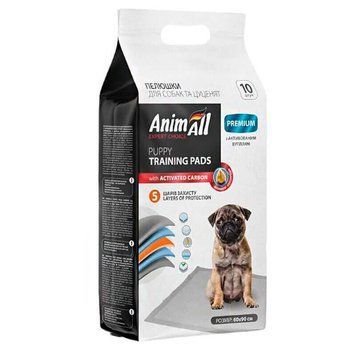 AnimAll Пелюшки з активованим вугіллям, 60х90 см, 10 шт. 170 421 фото