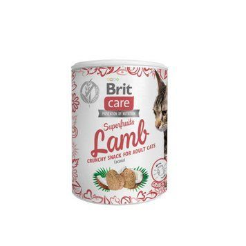 Brit Care Cat Superfruits Snack Lamb Ласощі д/котів хрусткі ягня 100 г 100651 фото