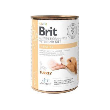 Brit VetDiets Hepatic вологий корм для собак для підтр. ф-ції печінки з індичкою та горохом, уп 400г 100275/6030 фото