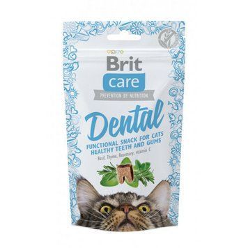 Brit Care Functional Snack Dental Ласощі для котів для здоров я зубів та ясен з індичкою 50 г 111263/1371 фото