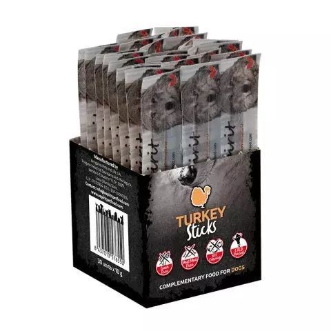 Alpha Spirit DOG Sticks Turkey напіввологі ласощі палички для собак усіх порід, зі смаком індички 40 г, (4 шт в бістері) 1 шт as5102405 фото
