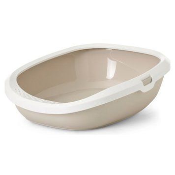 Savic Gizmo Medium САВІК ГІЗМО туалет для котів з бортиком, середній, білий мокко 2015OWMC фото