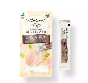 Natural Kitty Functional Creamy Treat Chicken Puree Urinary Care - Куряче пюре (догляд за сечовивідними шляхами), 4х12 г SNK24016 фото