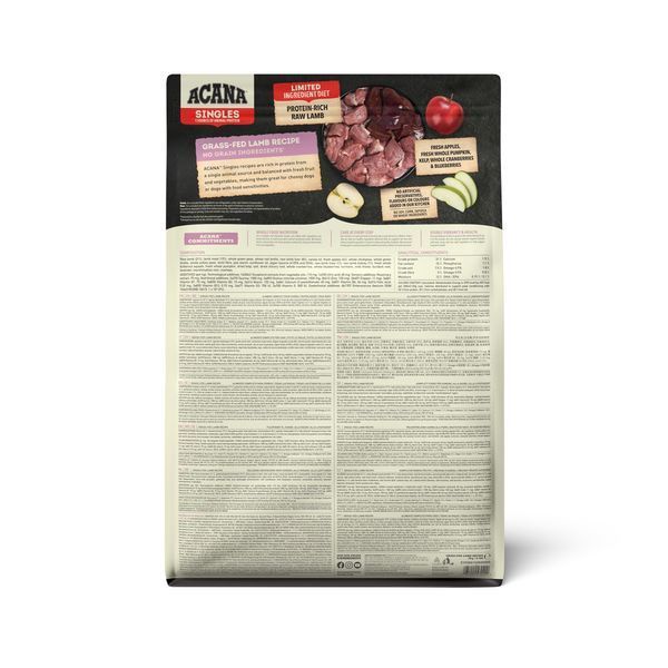 Acana Grass-Fed Lamb Сухий корм з ягням для собак всіх порід на всіх стадіях життя з чутливим травленням, уп. 2 кг a57020 фото